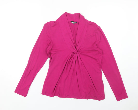 Womens UK Size S Austin Reed Pink Basic Blouse