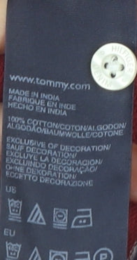 Hilfiger Denim Men's Red Striped Polo Shirt Large