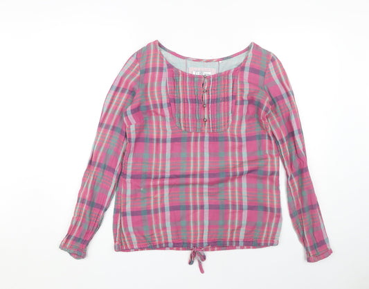 Womens UK Size 10 Fat Face Pink Basic Blouse
