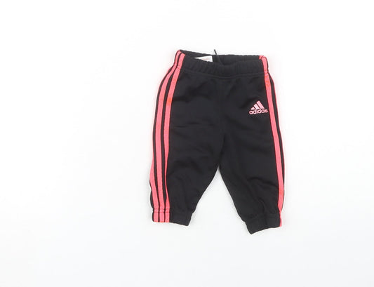 Additional front view of Adidas Baby Joggers Black 3-6 Months unisex