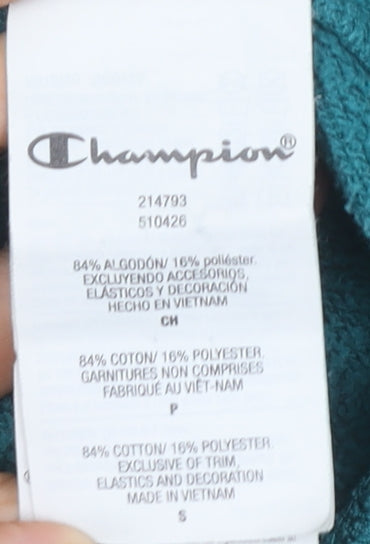 Mens UK Size S Champion Green Pullover Hoodie