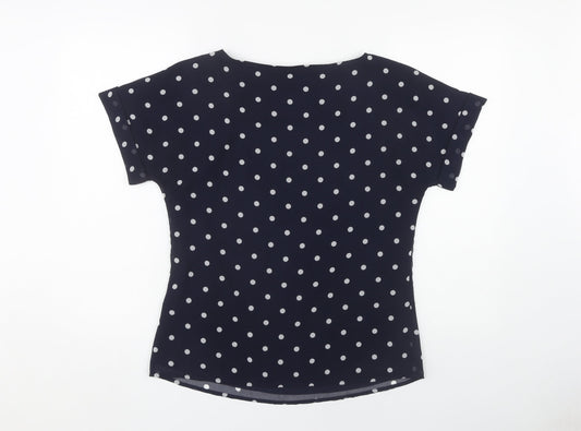 Banana Republic Women's Blue Polka Dot T-Shirt XS