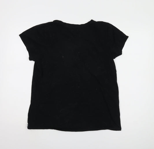 Womens UK Size L DKNY Black Basic T-Shirt