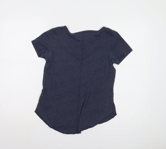 Womens UK Size XS Hollister Blue Jersey T-Shirt