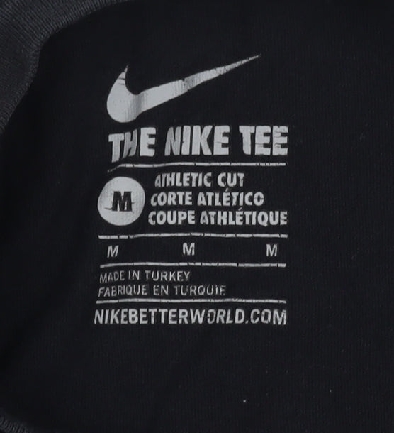 Nike Men's Black Medium Graphic Print Athletic T-Shirt