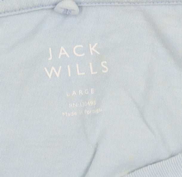 Jack Wills Men's Blue Crew Neck T-Shirt, Size L
