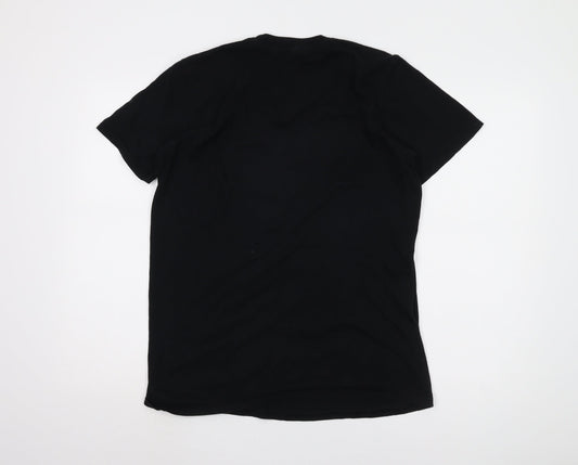 Nasty Gal Women's Black Medium Embroidered T-Shirt