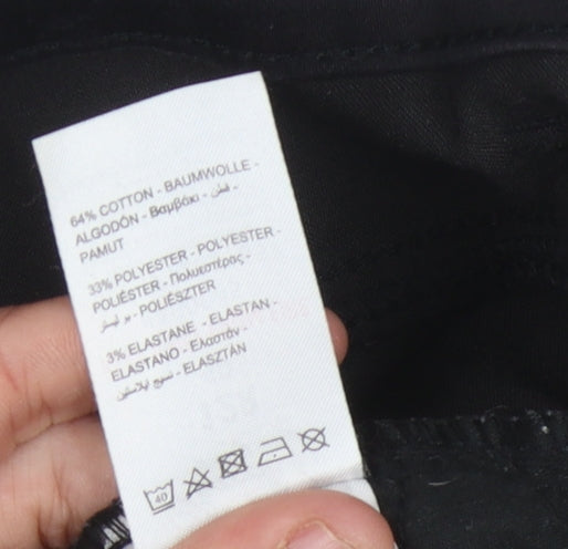 Peacocks Women's Black Skinny Jeans Size 12 with Button Closure