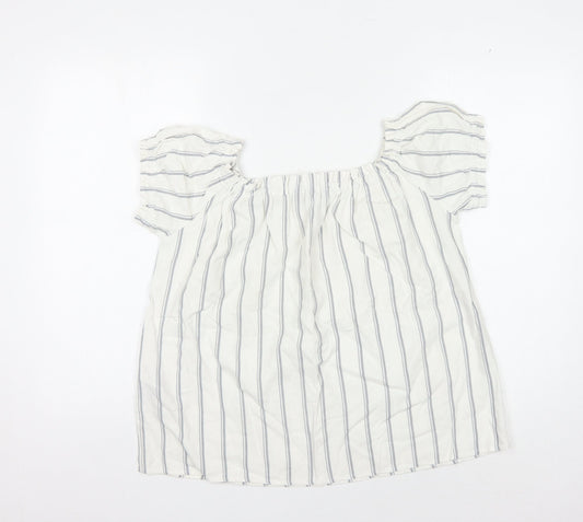 Womens UK Size L VERO MODA White Tunic Blouse