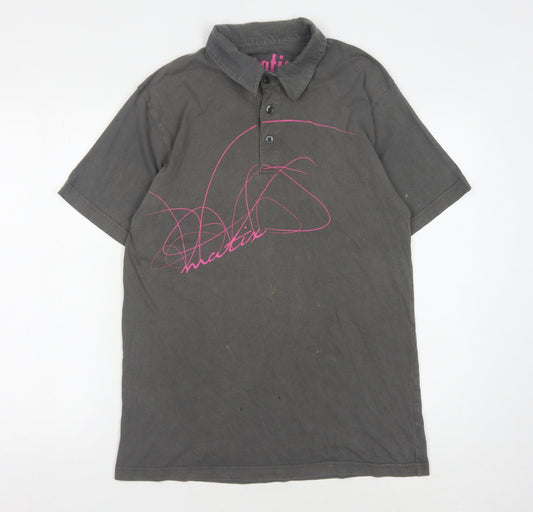 Matix Unisex Grey Cotton Polo Shirt | L | Casual Classic