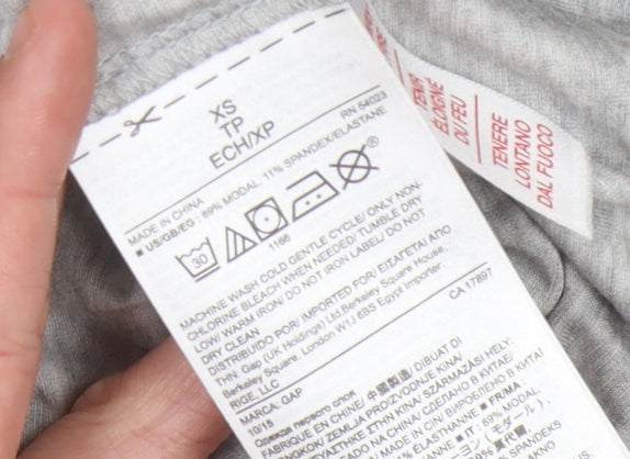 Gap Women's Grey XS Long Sleeve T-Shirt Regular Fit