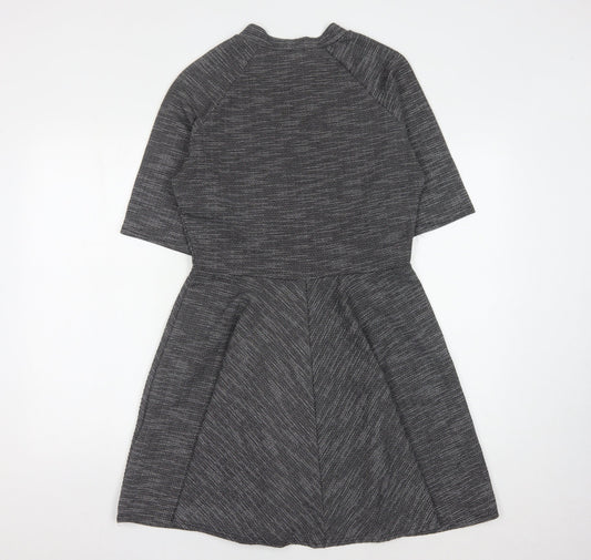 Apricot Women's Grey Striped Dress Size 12