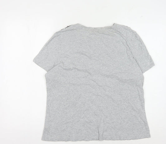 Womens UK Size 16 Dorothy Perkins Grey Basic T-Shirt