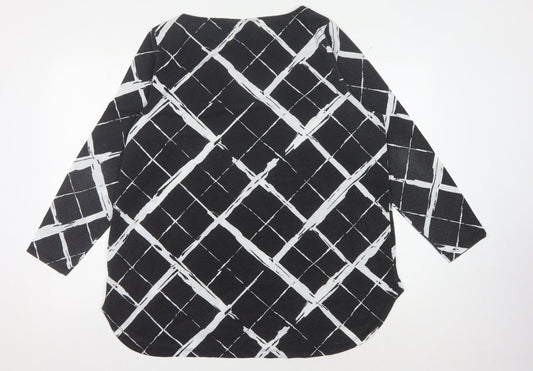 Capsule Women's Black Geometric Long Sleeve Top