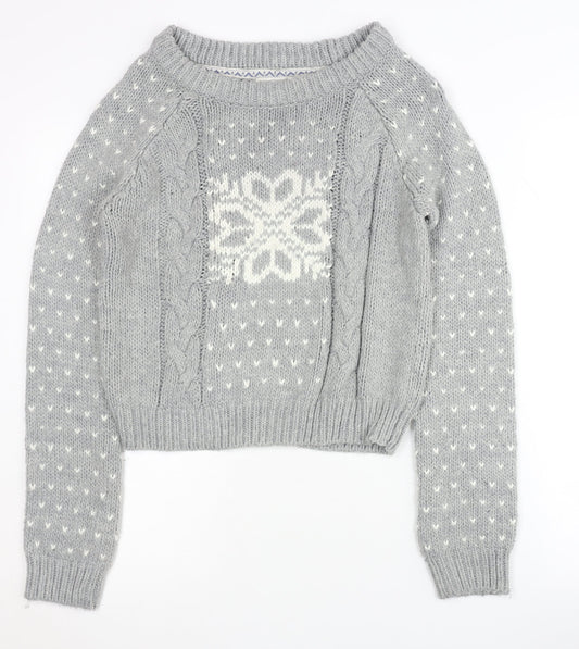 Womens UK Size 8 Soulcal & Co Grey Pullover Jumper