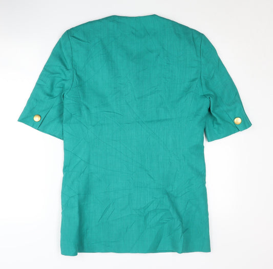 Viyella Women's Green Blazer, Size 10, Short Sleeve