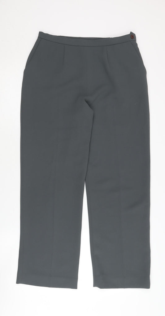Womens UK Size 10 Eastex Regular Fit BusinessCasual Grey Trousers