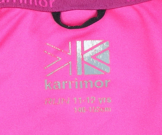 Karrimor Girls Pink Long Sleeve Running T-Shirt 11-12 Years