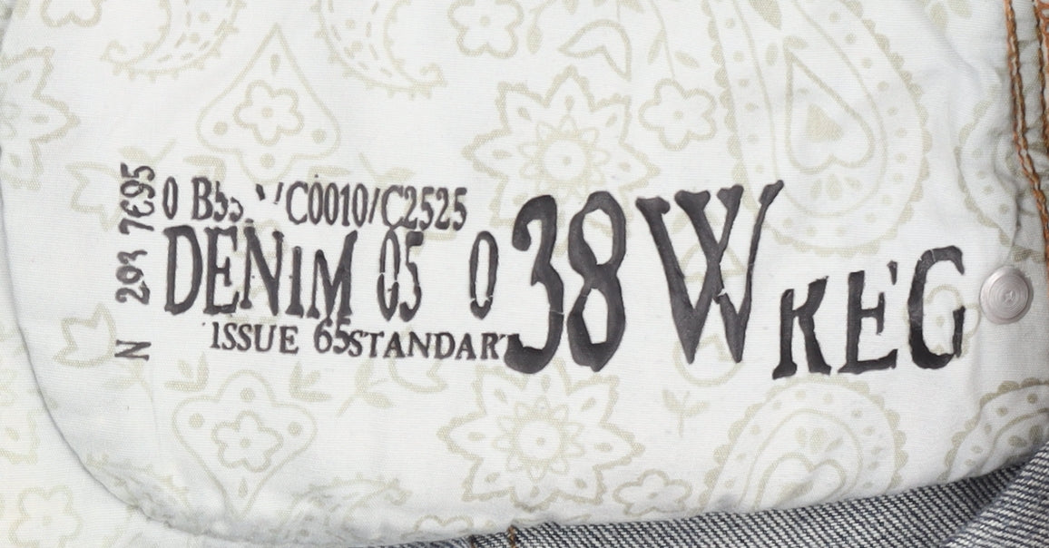 Next Men's Blue Straight Jeans, Size 38, Classic Style