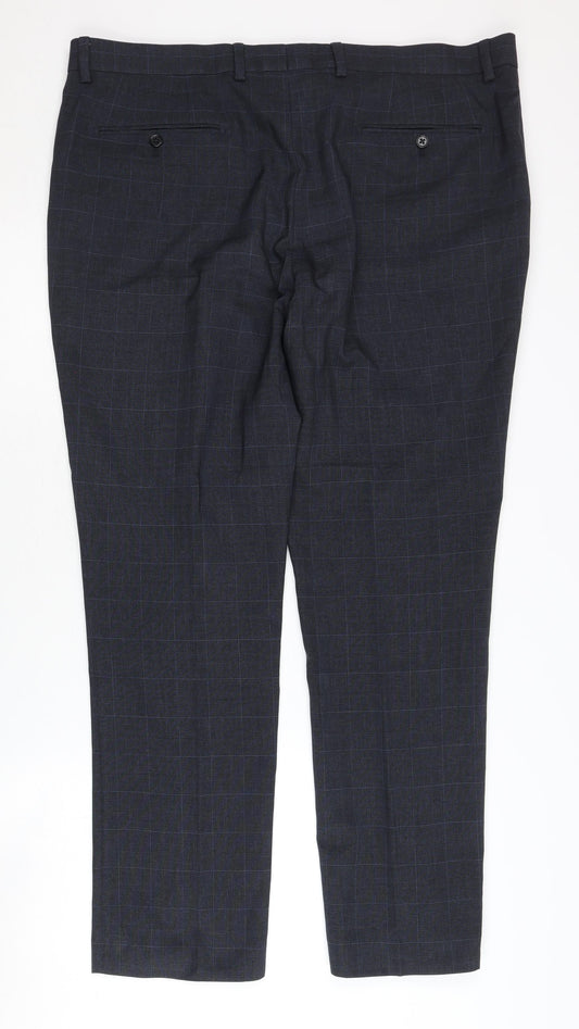 Next Men's Black Dress Pants L Check Style
