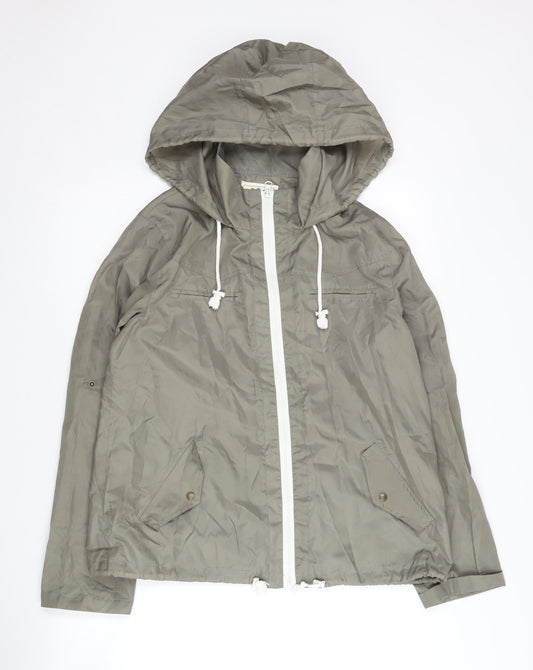 Womens UK Size 8 SoulCal & Co Green Anorak Coat