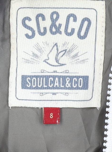 Womens UK Size 8 SoulCal & Co Green Anorak Coat