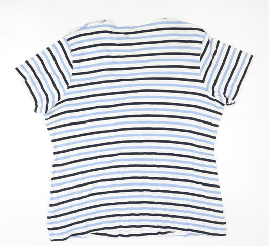 Cotton Traders Women's Striped T-Shirt Multicoloured 22/24