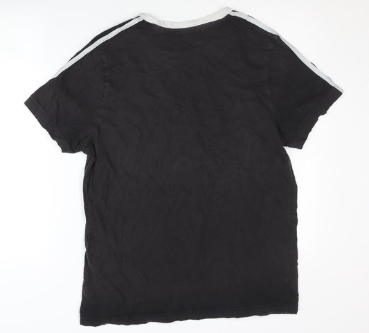 Adidas Men's Black XL Crew Neck Short Sleeve T-Shirt