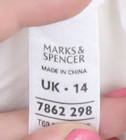 Marks and Spencer Women's White Lace Dress UK 14