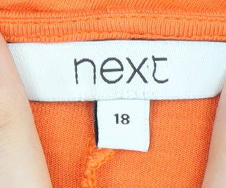 Womens UK Size 18 NEXT Orange Jersey T-Shirt