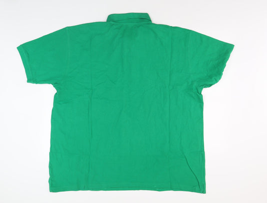 James Pringle Men's 2XL Green Cotton Polo Shirt