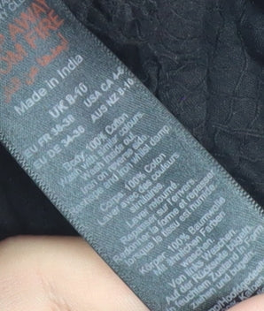 Debenhams Women's Black Sleeveless Cotton Dress