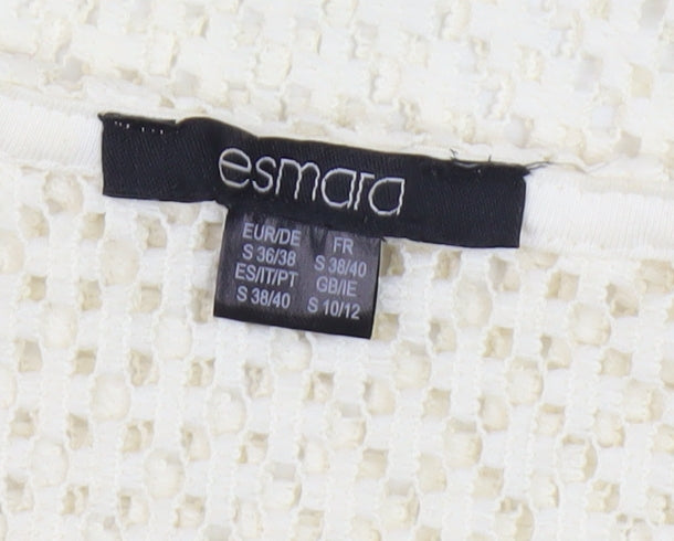 Womens UK Size 10/12 ESMARA Ivory Basic T-Shirt