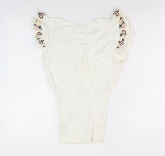Womens UK Size 12 NEXT White Basic Blouse