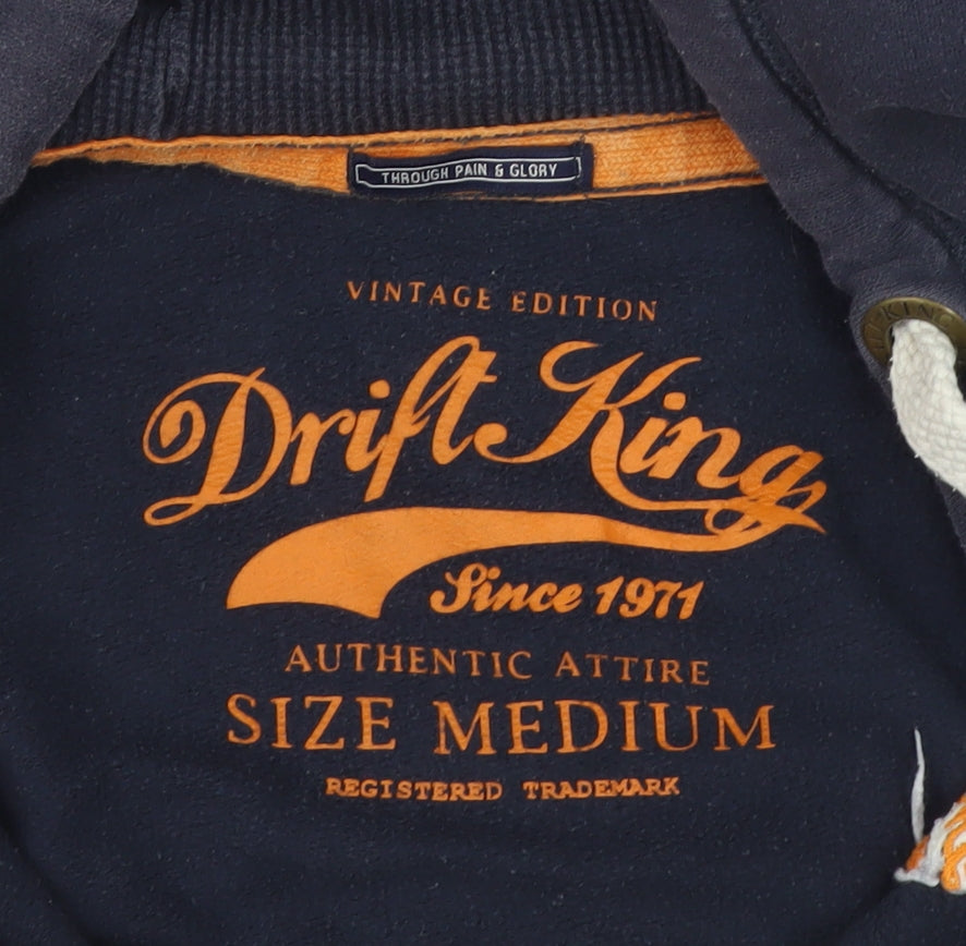 Mens UK Size M Drift King Blue Basic Jacket