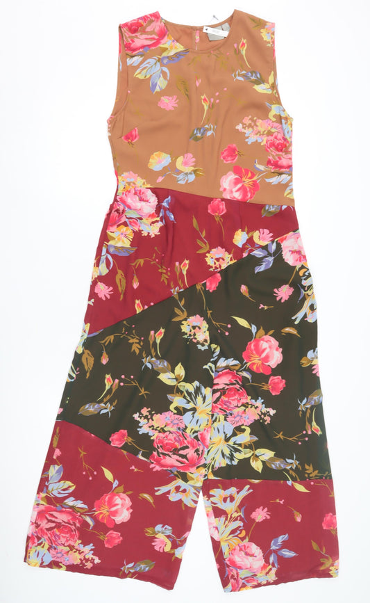 Additional front view of ASOS Women's Multicoloured Floral Jumpsuit, size 10