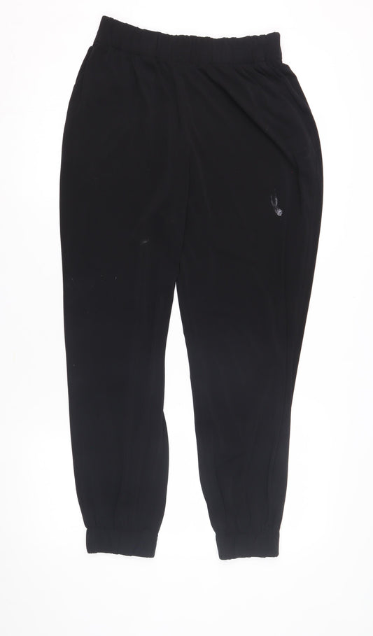 Womens UK Size M Zara Casual Black Trousers