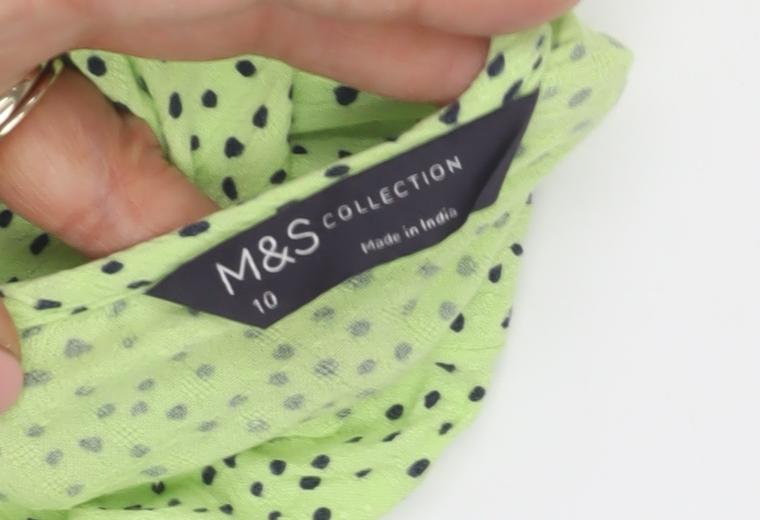 Marks and Spencer Green Polka Dot Strappy Dress