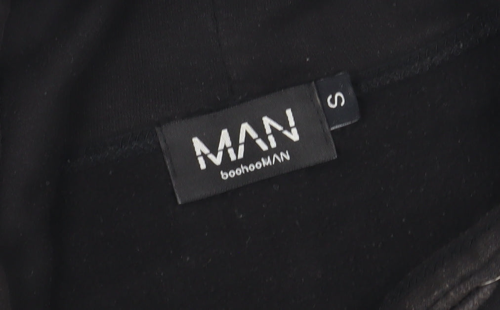 Mens UK Size S boohooMAN Black Pullover Hoodie