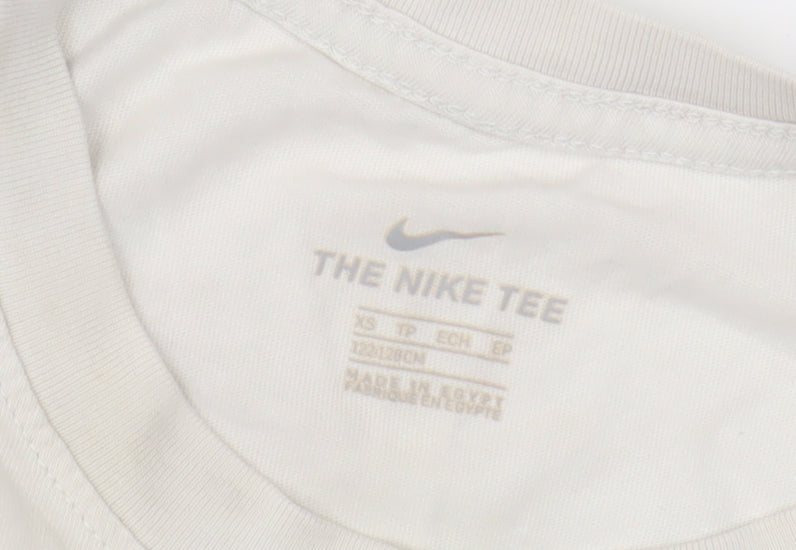 Nike Boys Beige XS Colourblock T-Shirt