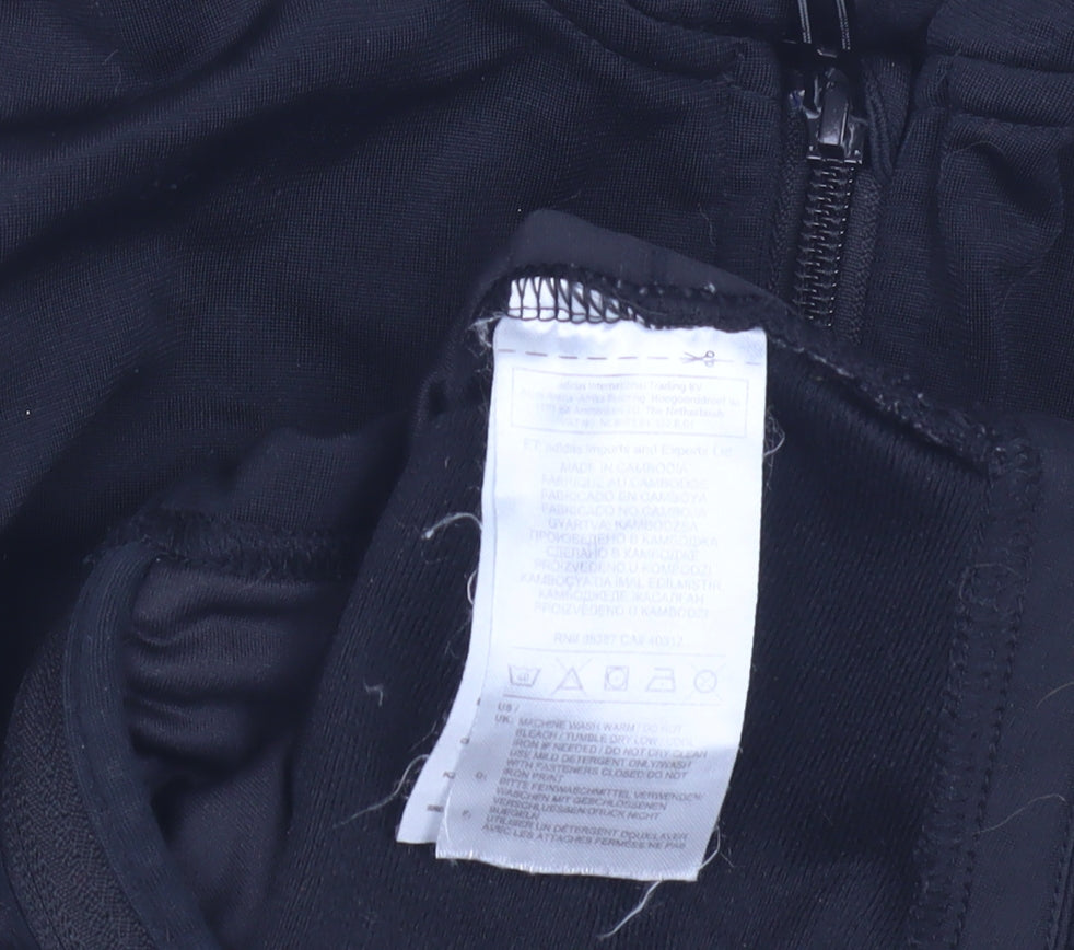 Adidas Boys Black Full Zip Hoodie 2-3 Years