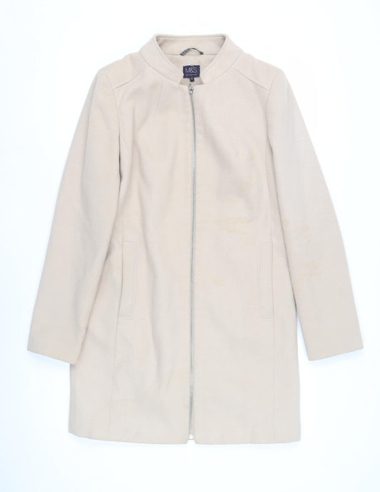 Womens UK Size 8 Marks and Spencer Beige Basic Jacket