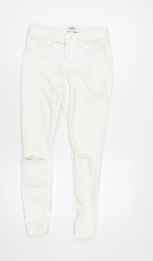 Womens UK Size 8 Dorothy Perkins Skinny White Jeans