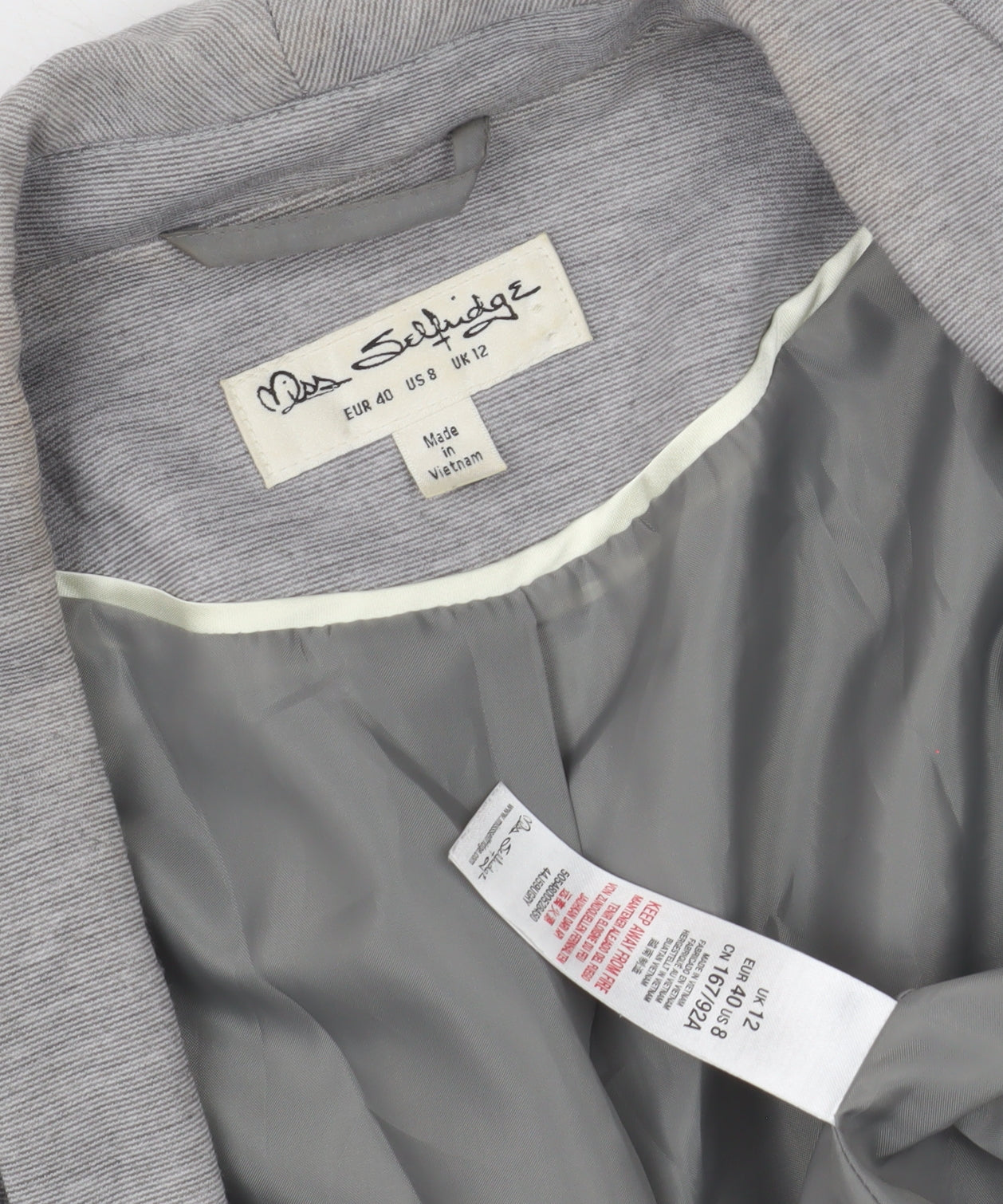 Womens UK Size 12 Miss Selfridge Grey