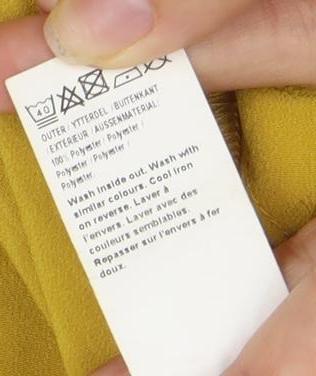 Womens UK Size 14 River Island Yellow Wrap Blouse