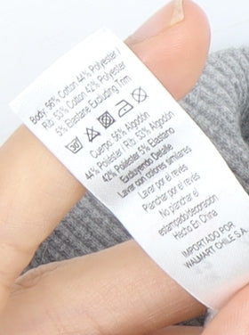 George Women's Grey Polka Dot Hooded Jacket Size 12