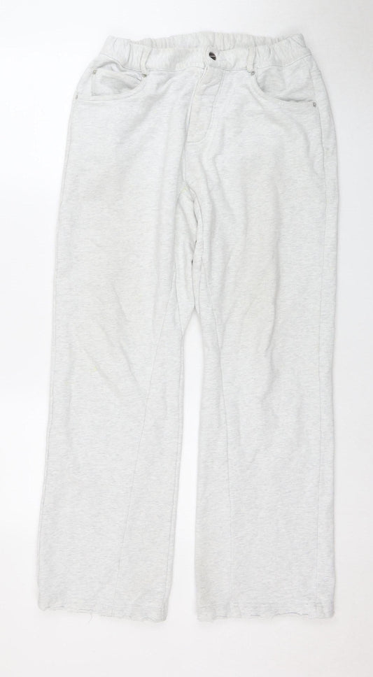 Additional front view of Haonaihuang unisex grey joggers, l, casual, cotton
