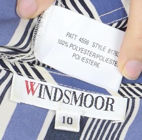 Womens UK Size 12 Windsmoor Blue Basic Button-Up