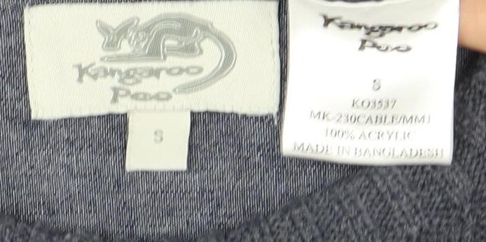 Men's Blue Cable-Knit Pullover Jumper, Size S