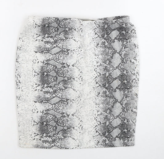 Boohoo Women's Grey Pencil Skirt Size 8